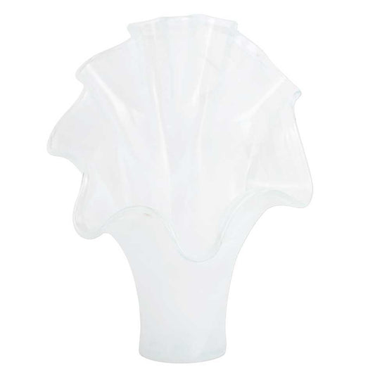 White Fanned Vase