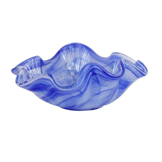 Cobalt Ruffled Round Bowl