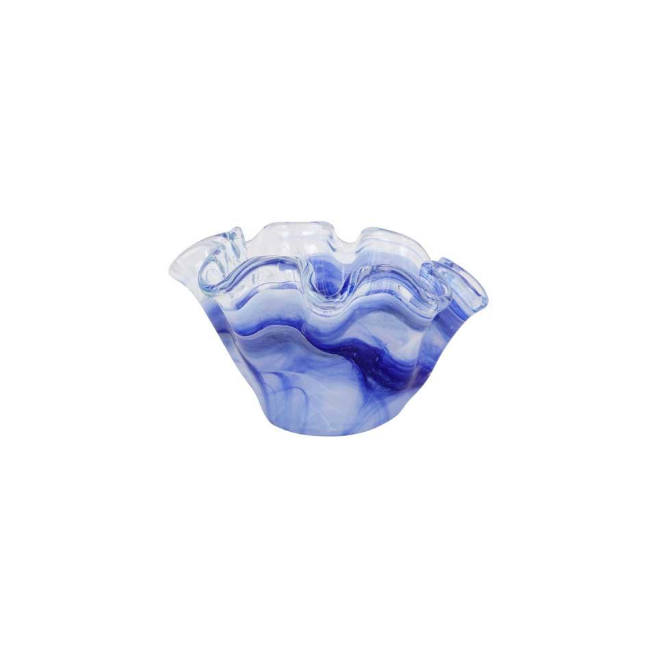 Cobalt Petite Ruffled Bowl