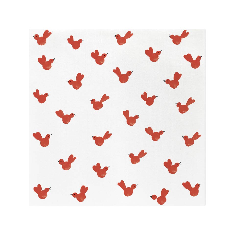Red Bird Dinner Napkins (Pack of 20)
