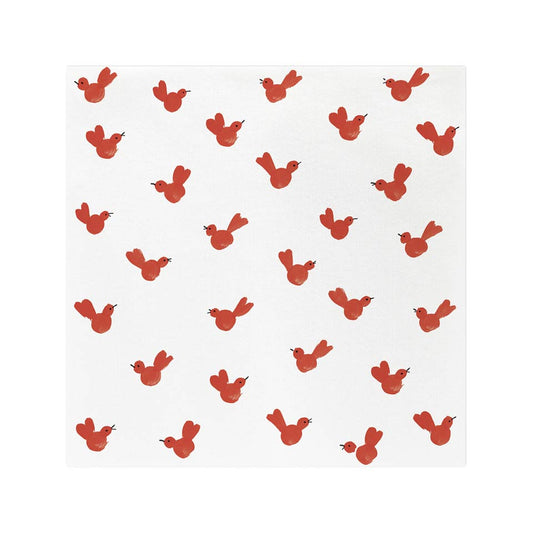 Red Bird Dinner Napkins (Pack of 20)