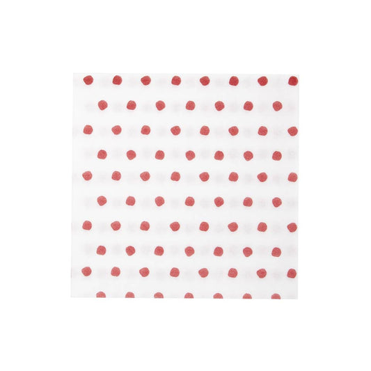 Dot Red Dinner Napkins (Pack of 50)