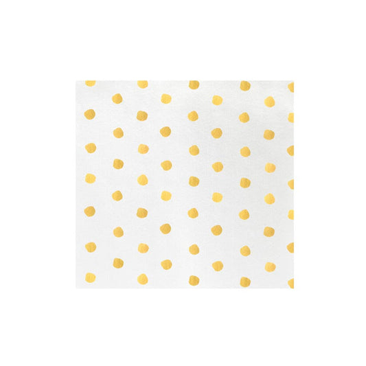 Dot Yellow Dinner Napkins (Pack of 20)