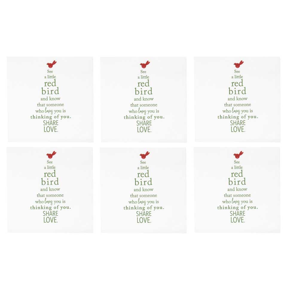 Holiday Tree Cocktail Napkins (Pack of 20) - Set of 6