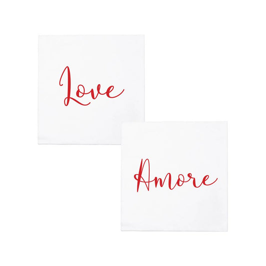 Love/Amore Cocktail Napkins (Pack of 20)