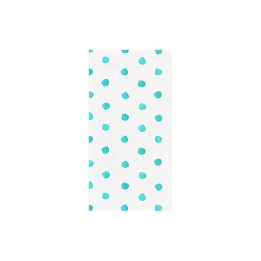 Dot Aqua Guest Towels (Pack of 20)