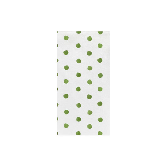 Dot Green Guest Towels (Pack of 20)