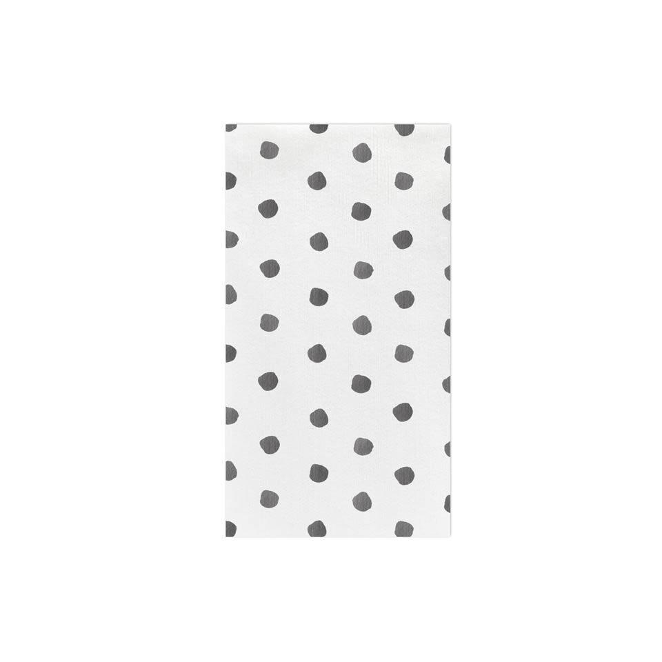 Dot Gray Guest Towels (Pack of 20)