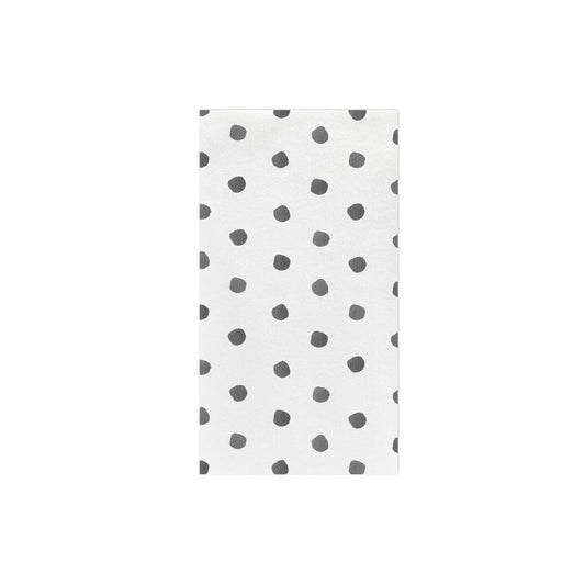 Dot Gray Guest Towels (Pack of 20)