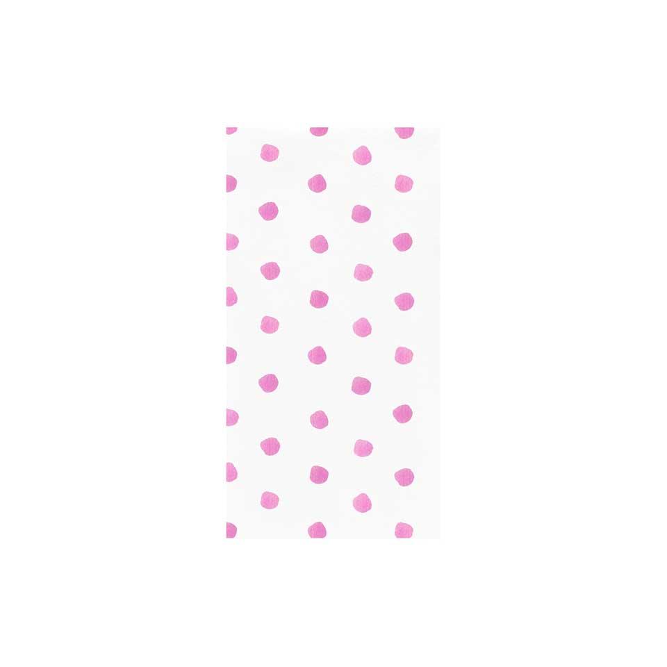 Dot Pink Guest Towels (Pack of 20)