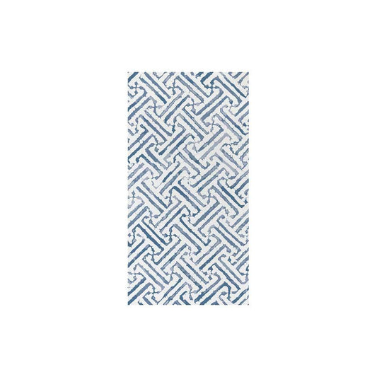 Greek Key Blue Guest Towels (Pack of 20)