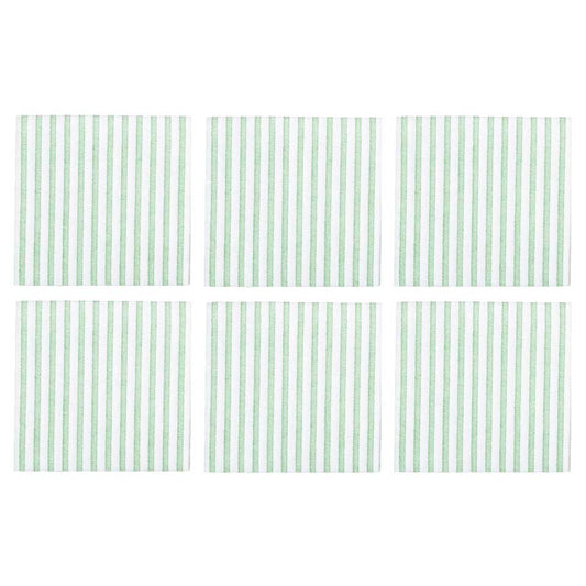 Capri Green Cocktail Napkins (Pack of 20) - Set of 6