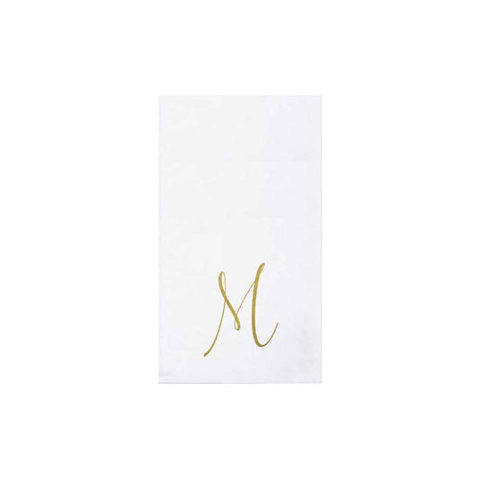 Gold Monogram Guest Towels - M (Pack of 20)