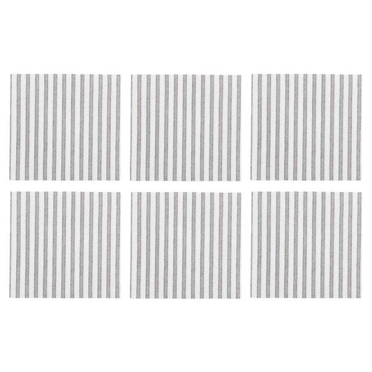 Capri Gray Cocktail Napkins (Pack of 20) - Set of 6