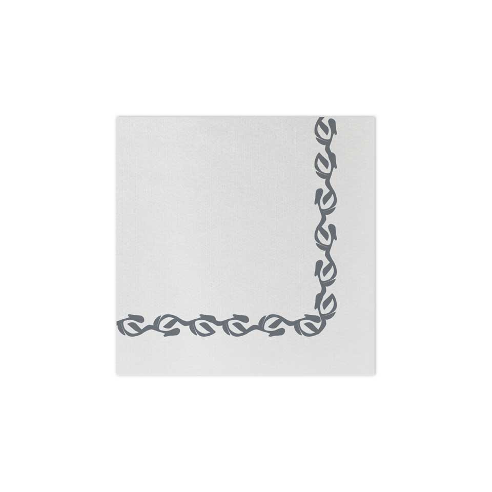 Florentine Gray Cocktail Napkins (Pack of 20)