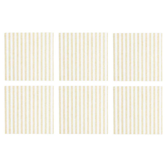 Capri Linen Cocktail Napkins (Pack of 20) - Set of 6