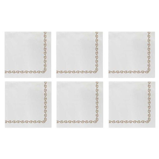 Florentine Linen Cocktail Napkins (Pack of 20) - Set of 6