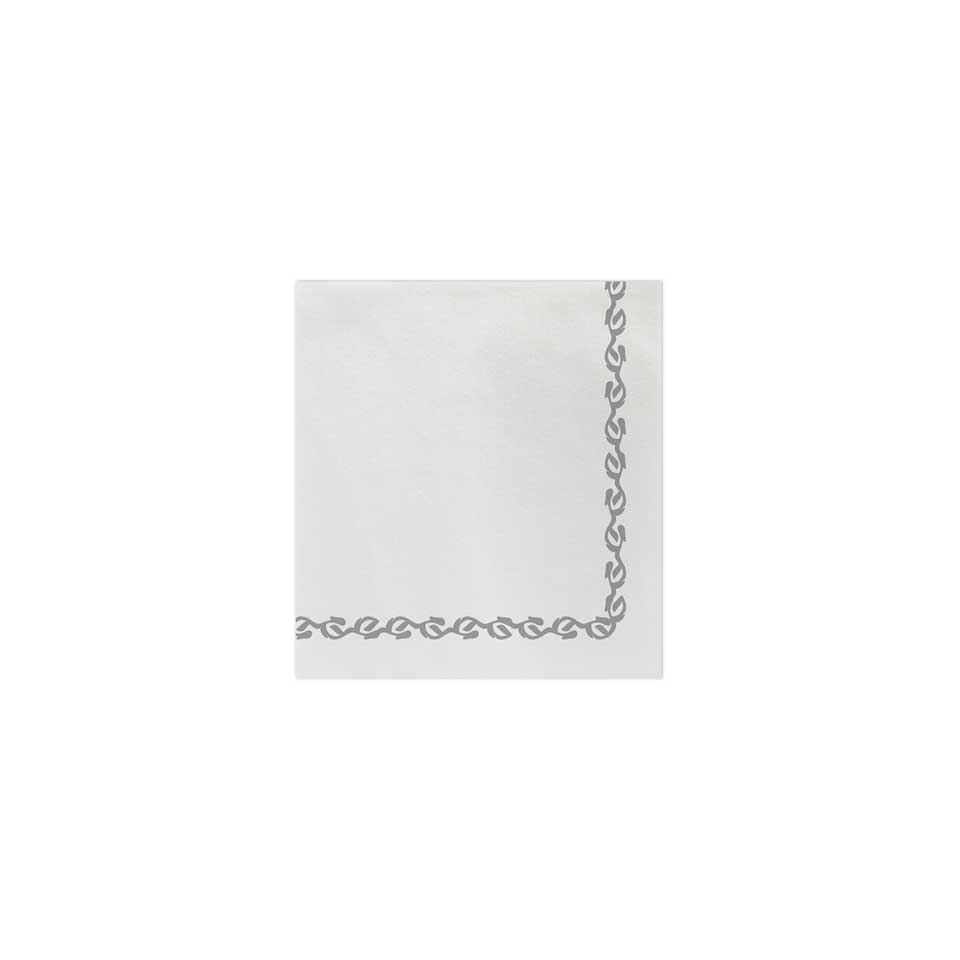 Florentine Light Gray Cocktail Napkins (Pack of 20)
