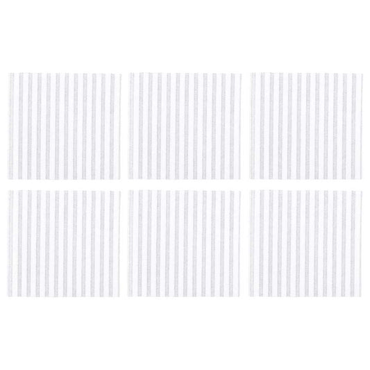 Capri Light Gray Cocktail Napkins (Pack of 20) - Set of 6
