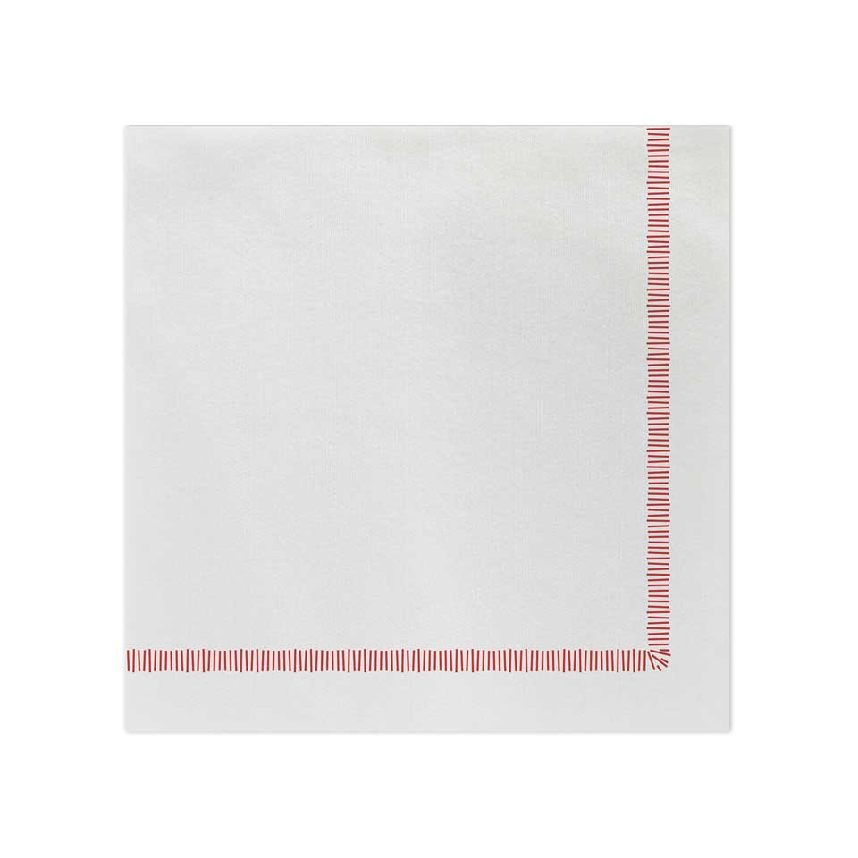 Fringe Red Dinner Napkins (Pack of 20)