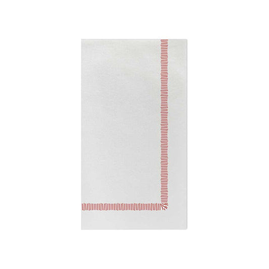 Fringe Red Guest Towels (Pack of 20)