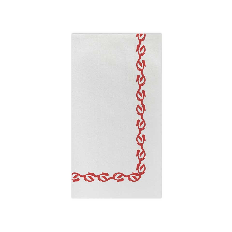 Florentine Red Guest Towels (Pack of 20)