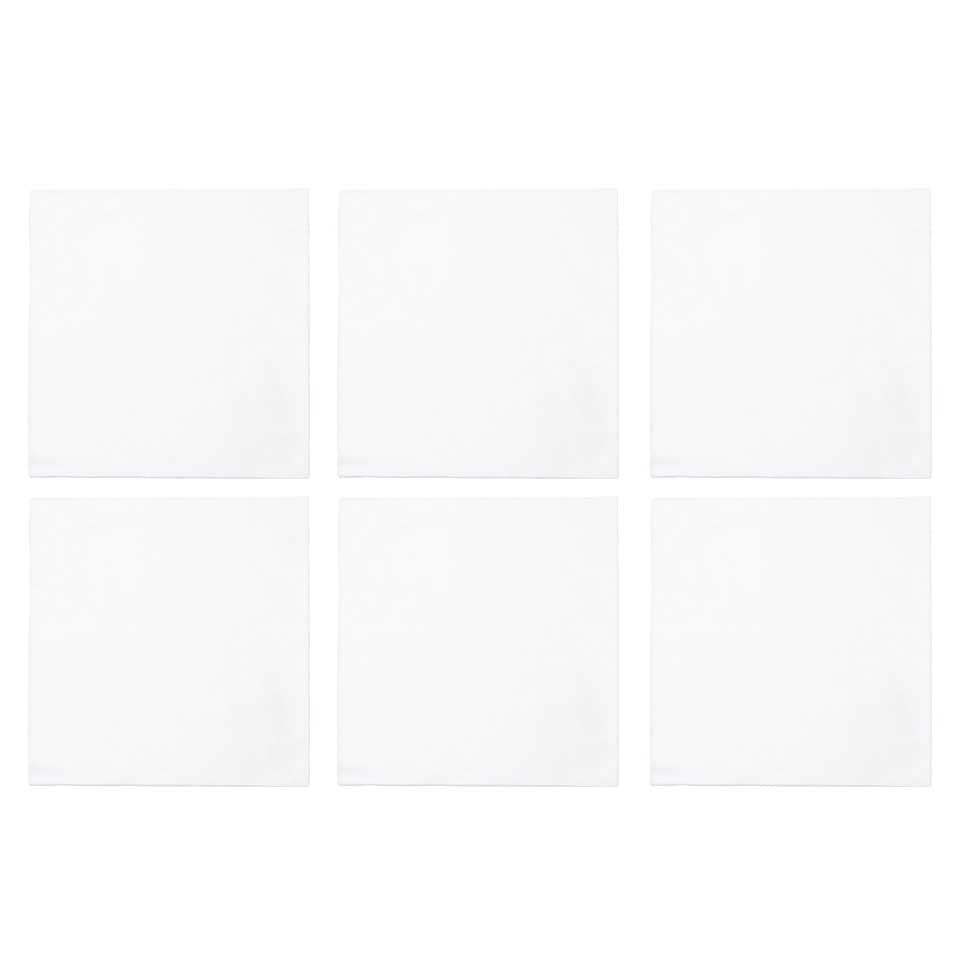 Bianco Solid Cocktail Napkins (Pack of 20) - Set of 6