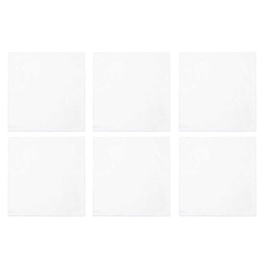 Bianco Solid Cocktail Napkins (Pack of 20) - Set of 6