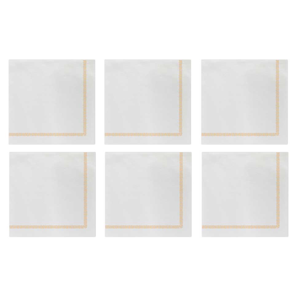 Fringe Yellow Cocktail Napkins (Pack of 20) - Set of 6