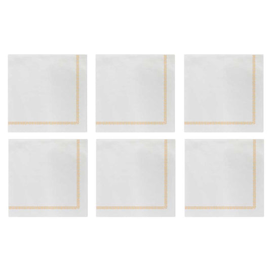 Fringe Yellow Cocktail Napkins (Pack of 20) - Set of 6