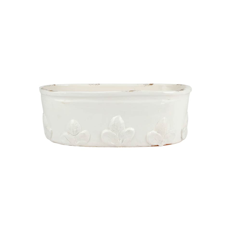 Linen Basil Oval Planter