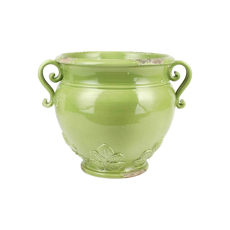 Pistachio Basil Round Planter