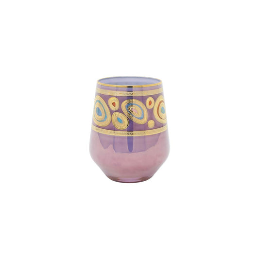 Purple Stemless Wine Glass
