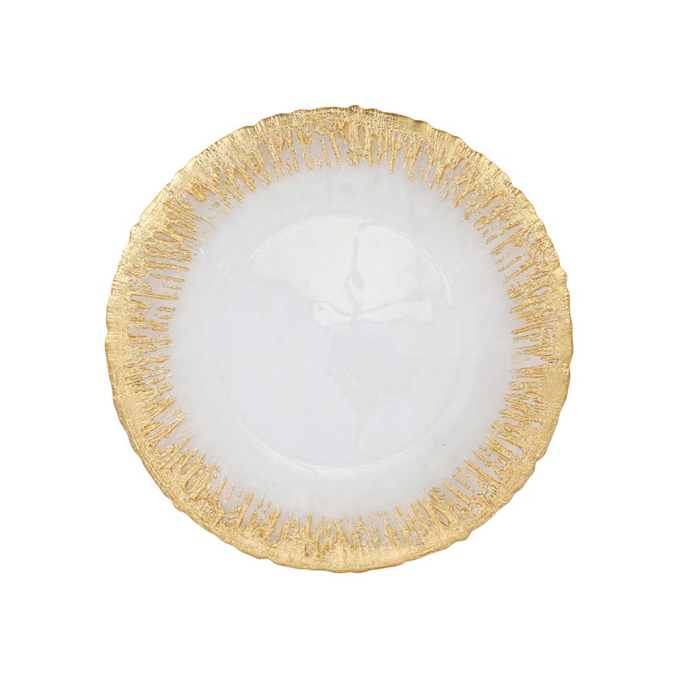 Gold Brushstoke Dinner Plate