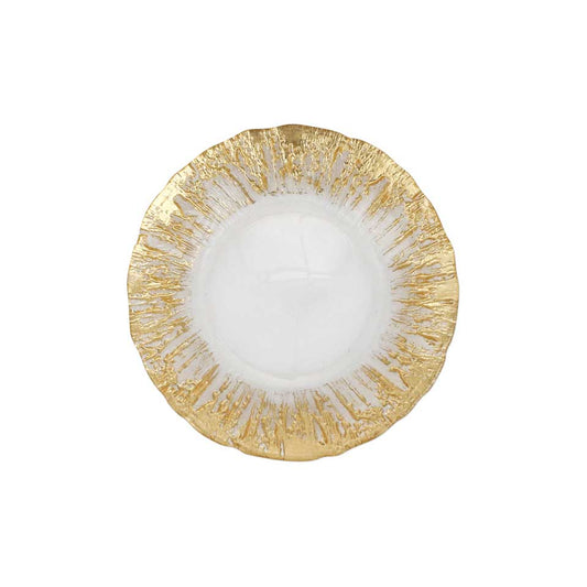 Gold Brushstroke Salad Plate