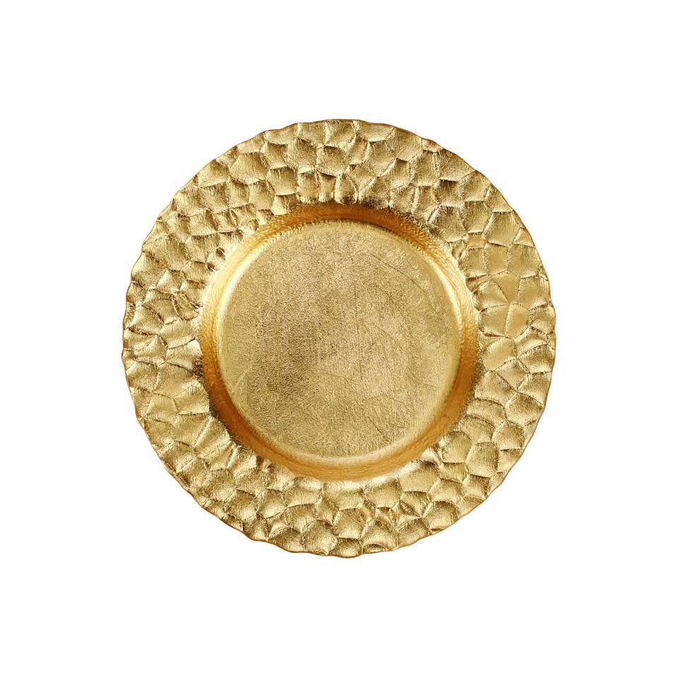Gold Honeycomb Salad Plate