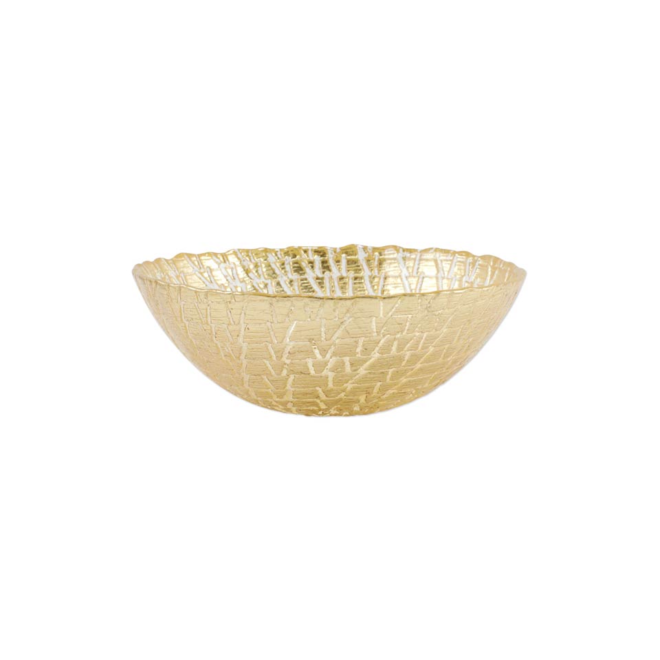 Gold Crocodile Small Bowl