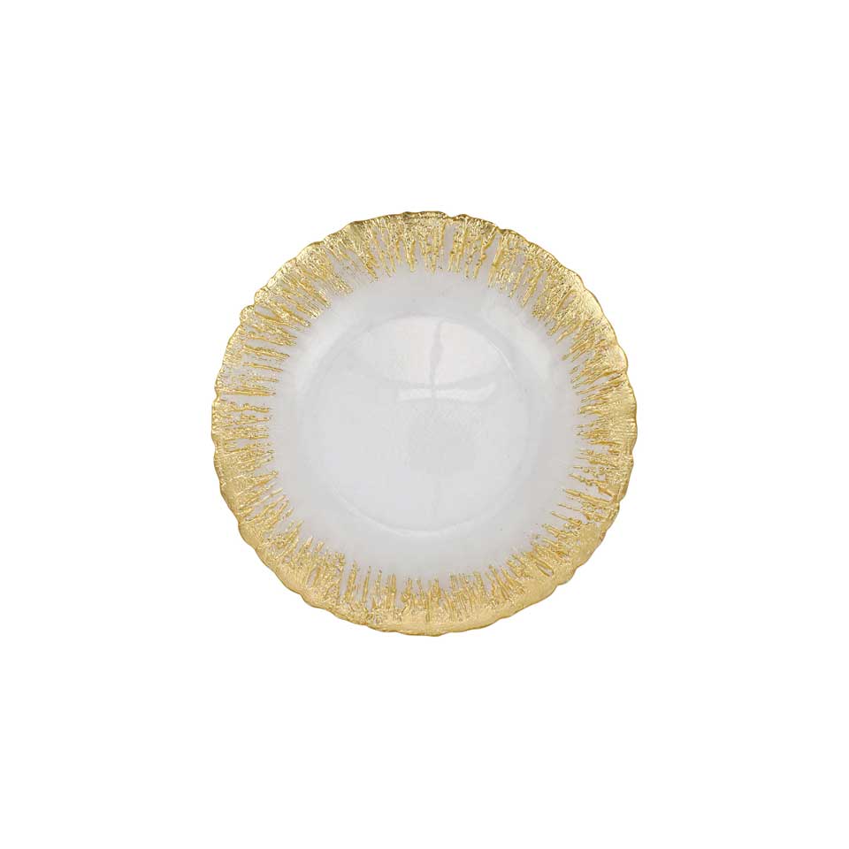 Gold Brushstroke Canape Plate