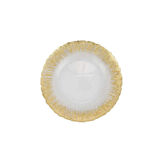Gold Brushstroke Canape Plate
