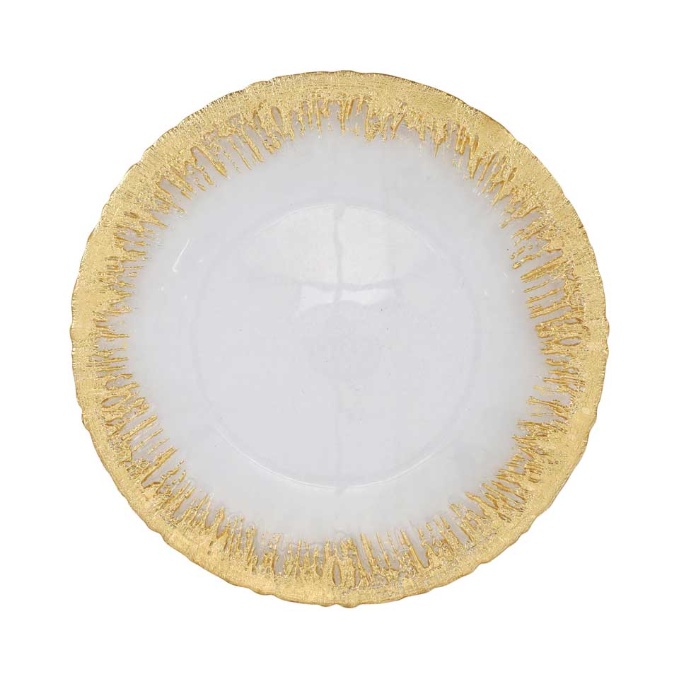 Gold Brushstroke Service Plate/Charger