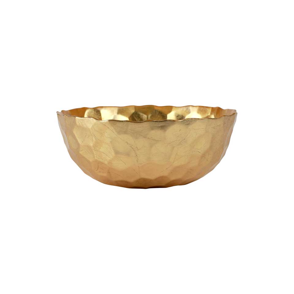 Gold Honeycomb Small Bowl