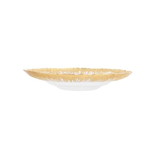 Gold Brushstroke Medium Shallow Bowl