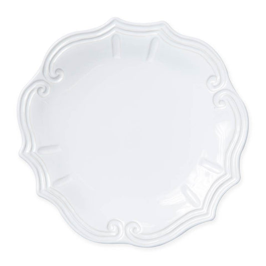 White Baroque Dinner Plate
