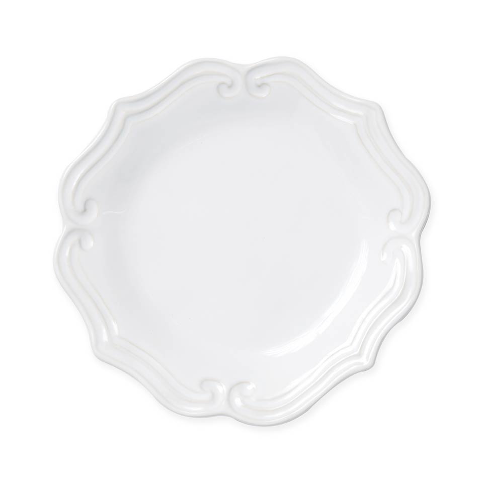 White Baroque Salad Plate