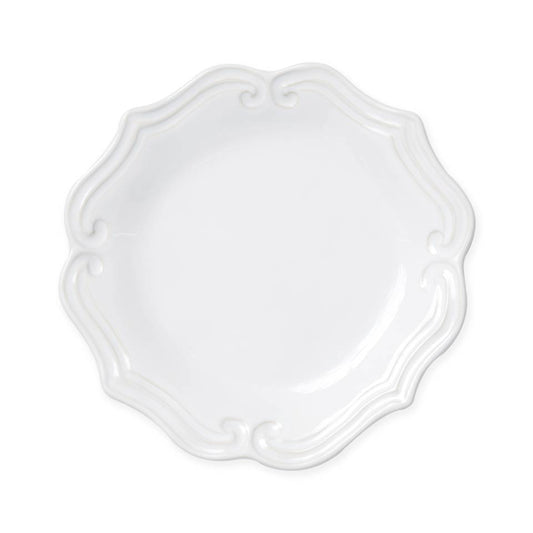 White Baroque Salad Plate