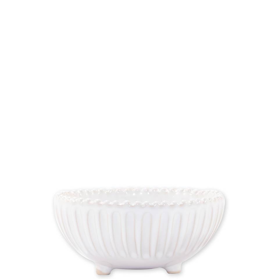 White Stripe Footed Bowl