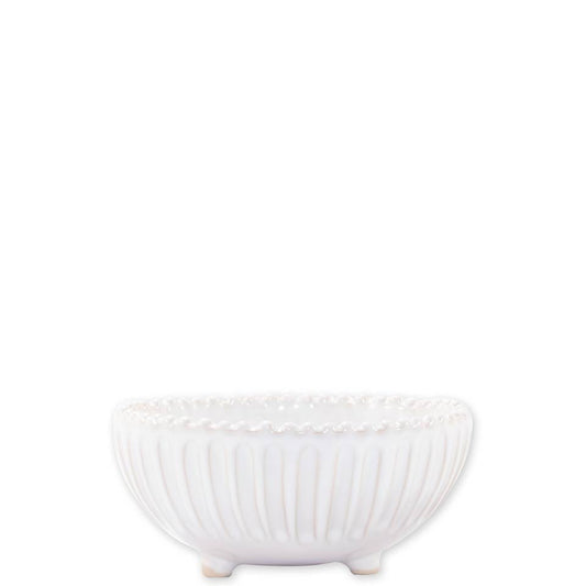 White Stripe Footed Bowl