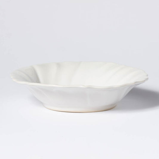 White Ruffle Pasta Bowl
