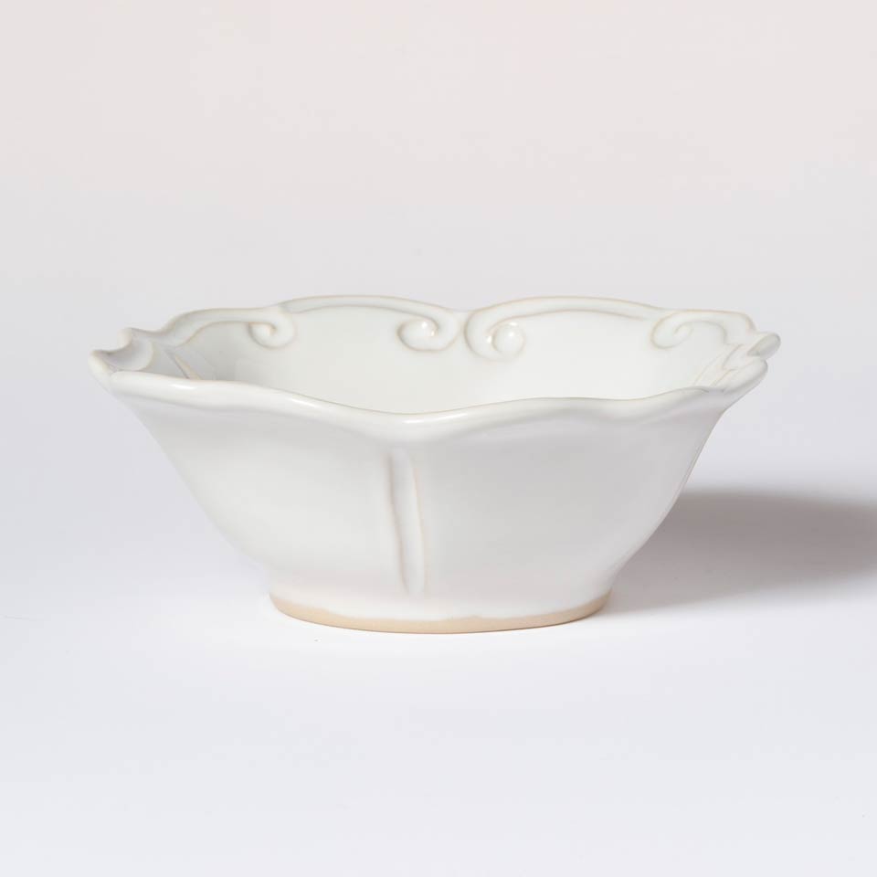 White Baroque Cereal Bowl