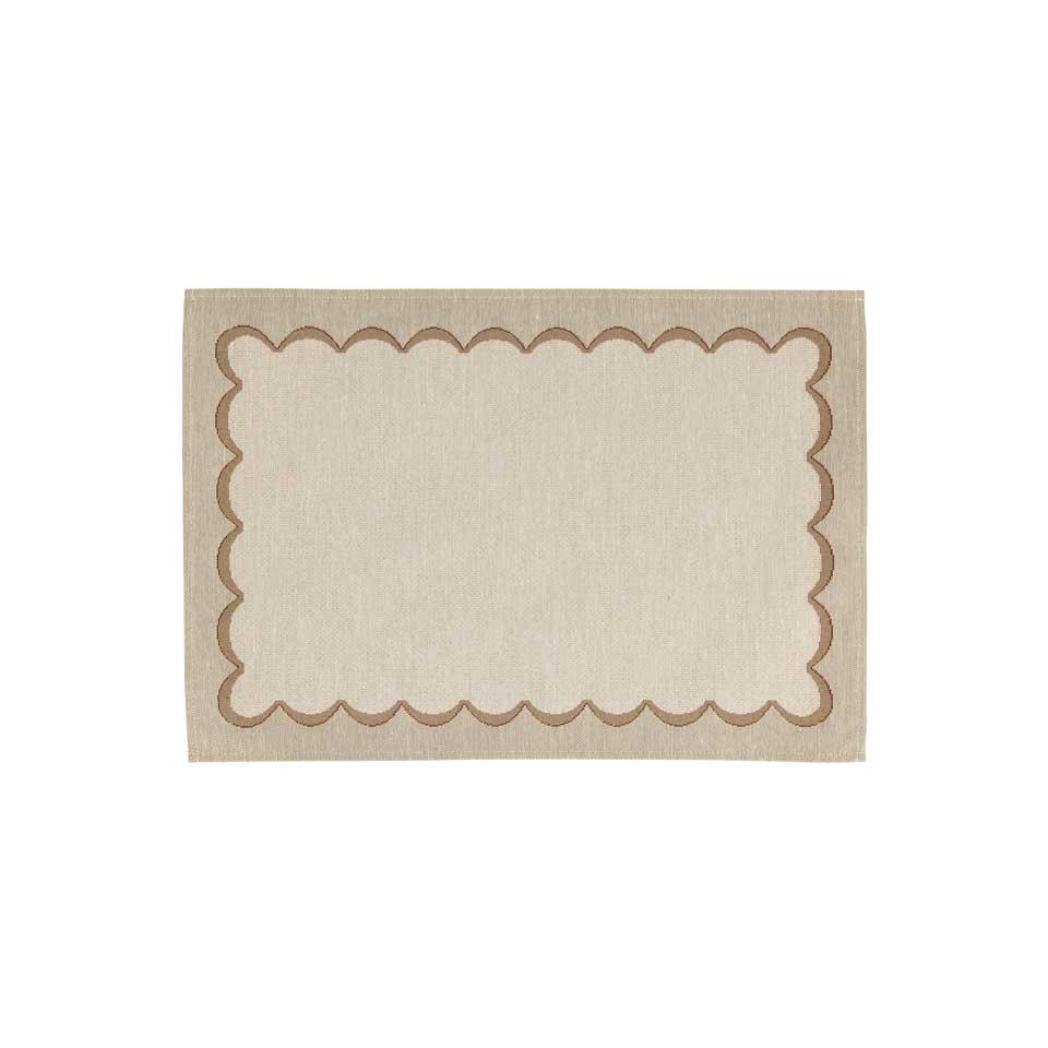 Natural Scalloped Placemats - Set of 4